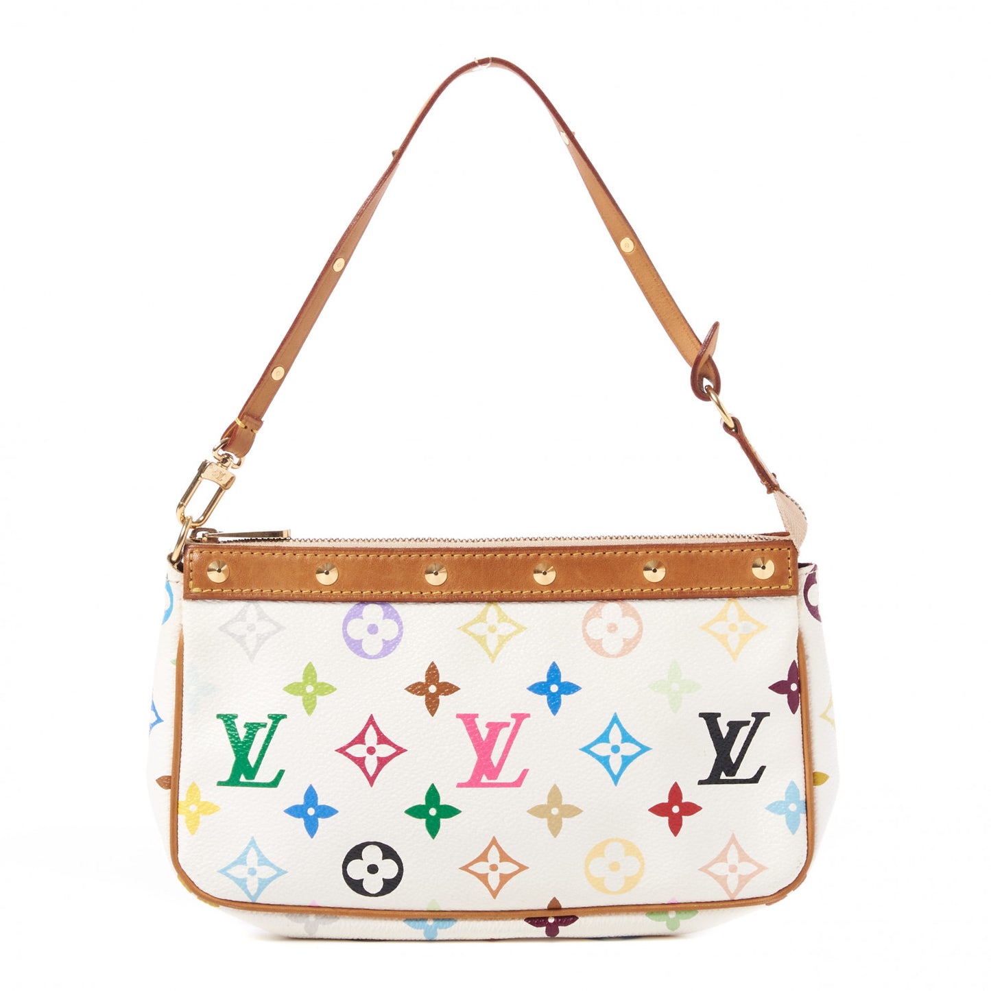 Monogram Multicolor Pochette Accessories White