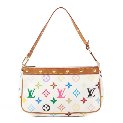 Louis Vuitton Monogram Multicolor Pochette Accessories White 1 of 9