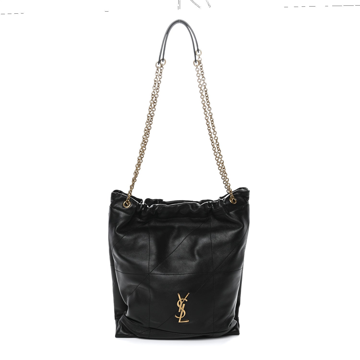 Saint Laurent Lambskin Matelasse Monogram Medium Jamie 4.3 Pochon Black 1 of 11