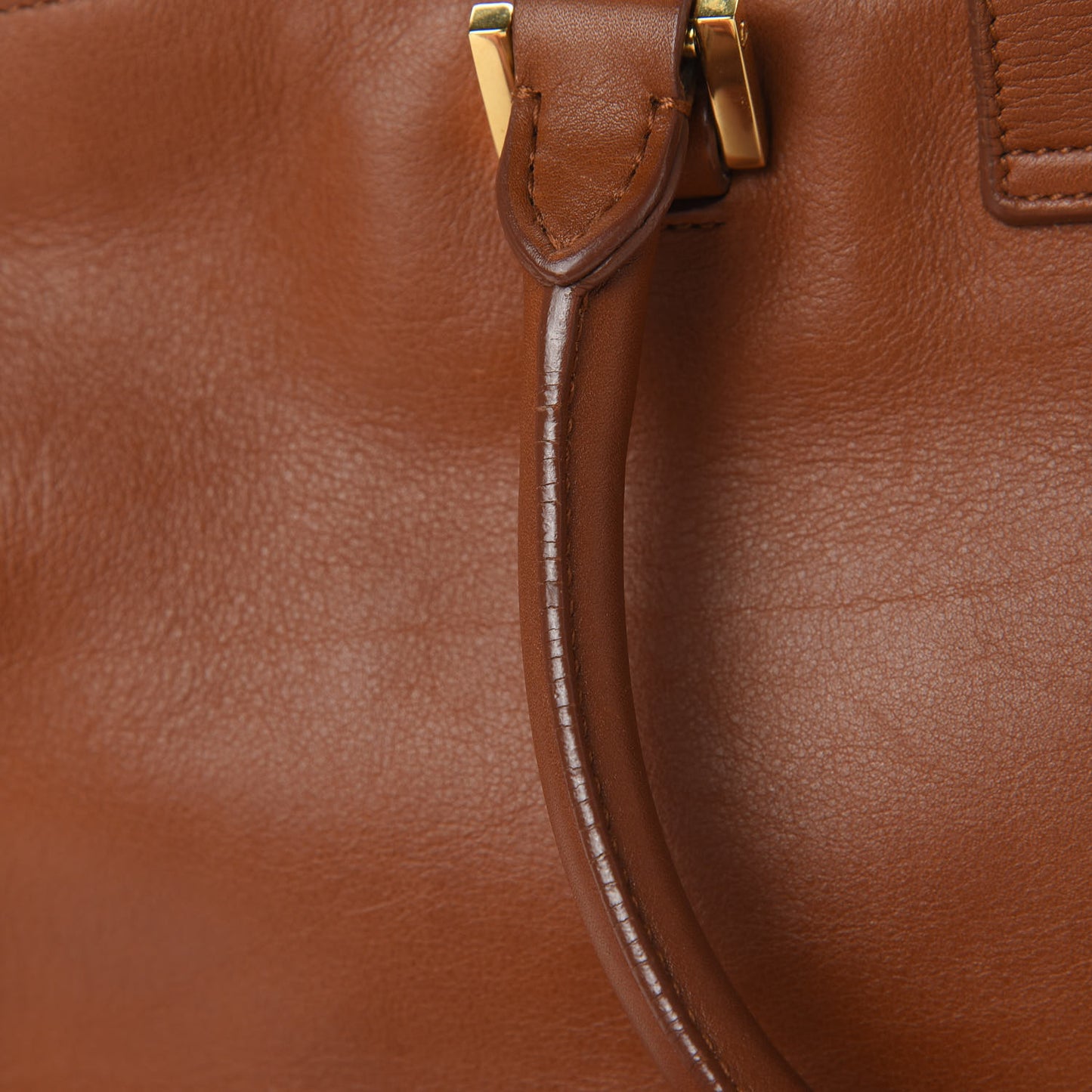 Calfskin Small Classic Y Cabas Cognac