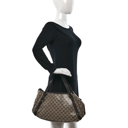 Gucci Crystal Monogram Medium Abbey Shoulder Bag Dark Brown 2 of 9