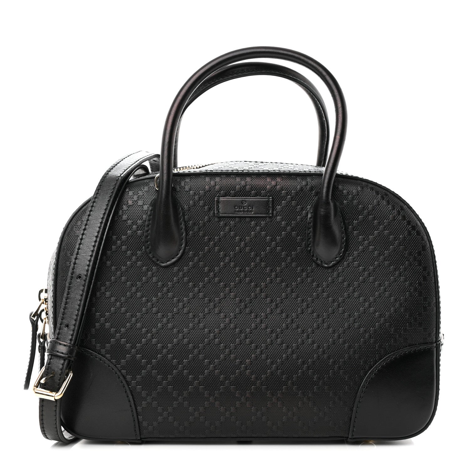 Gucci Calfskin Diamante Small Top Handle Bag Black 1 of 11