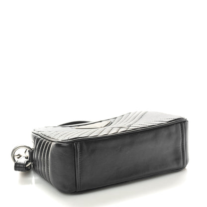 Prada Soft Calfskin Impunture Diagramme Camera Bag Black 4 of 10