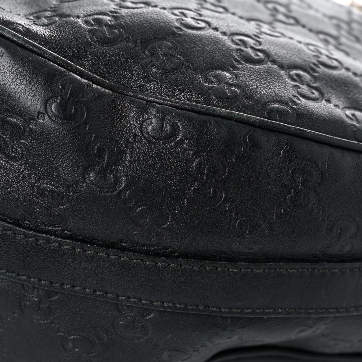 Guccissima Large GG Twins Hobo Black