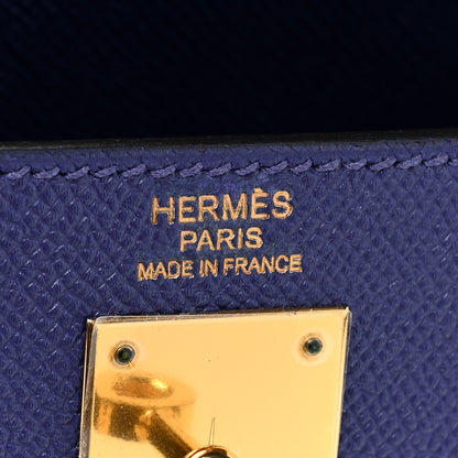 Hermes Epsom Kelly Sellier 32 Bleu Electrique 6 of 9