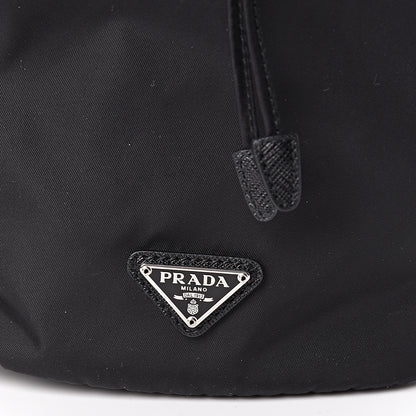 Prada Saffiano Tessuto Nylon Vela Bucket Wristlet Black 8 of 10