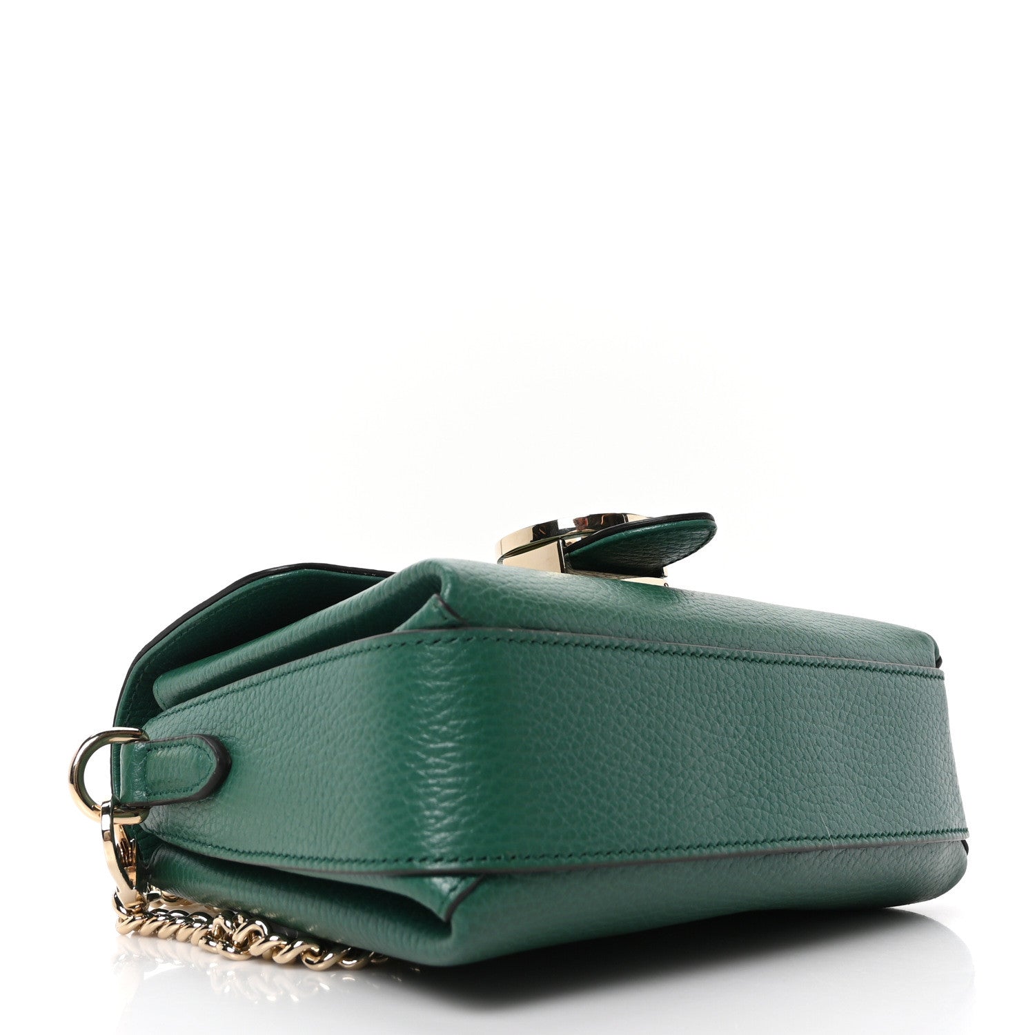 Gucci Dollar Calfskin Interlocking G Crossbody Bag Emerald 4 of 10