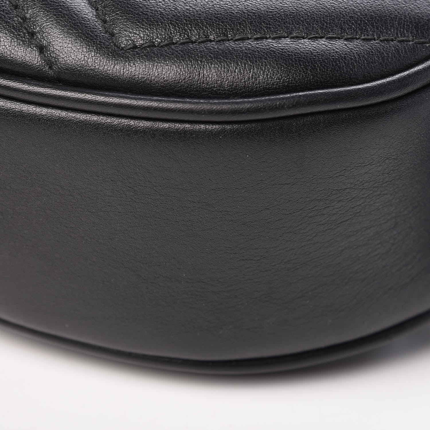 Gucci Calfskin Matelasse GG Marmont Belt Bag 95 38 Black 10 of 10