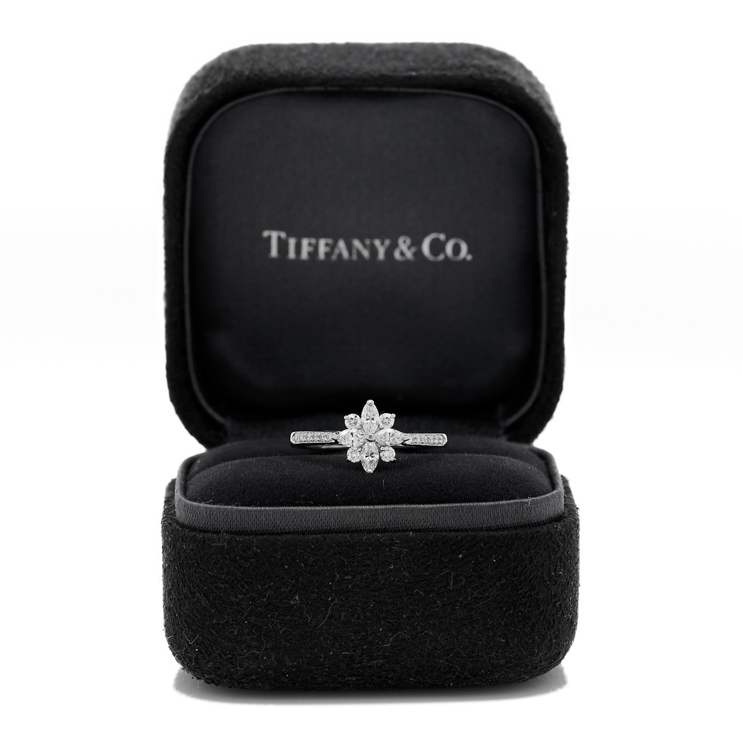 Tiffany Platinum Marquise Diamond Victoria Cluster Ring 49 5 5 of 5