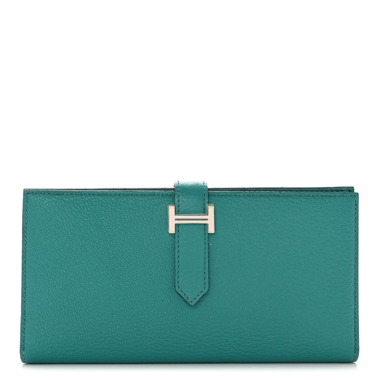 Chèvre Mysore Bearn Gusset Wallet Bleu Paon