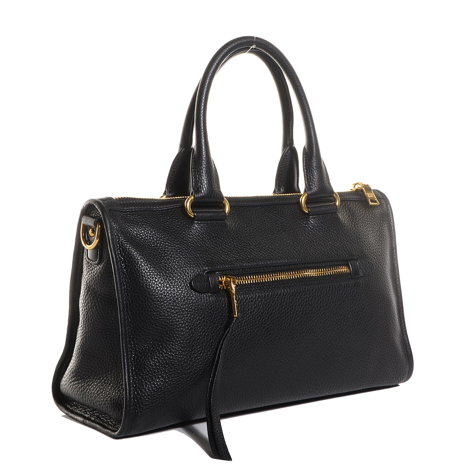 Prada Vitello Daino Tote Black 3 of 10