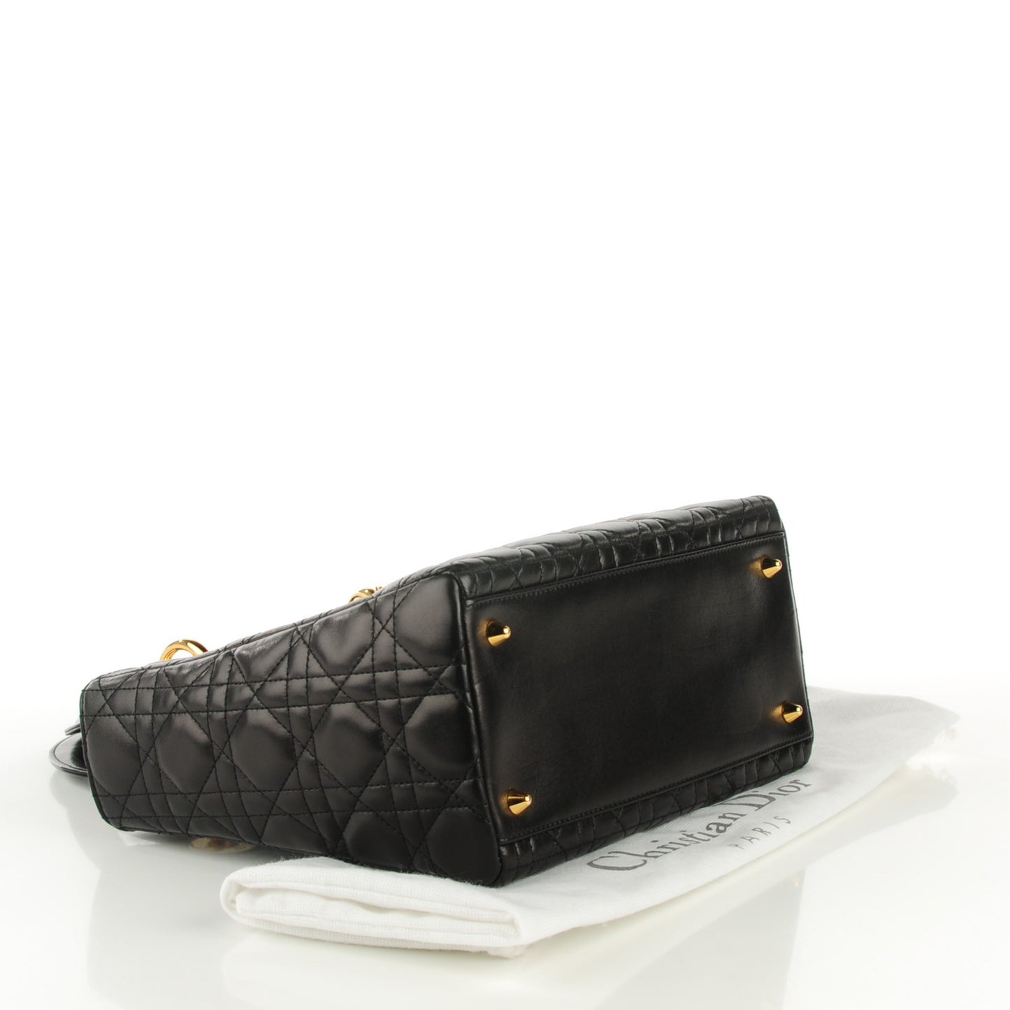 Lambskin Cannage Medium Lady Dior Black