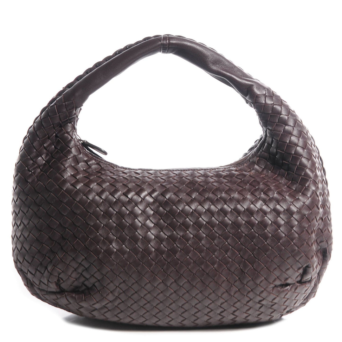Nappa Intrecciato Medium Belly Veneta Hobo Ebano