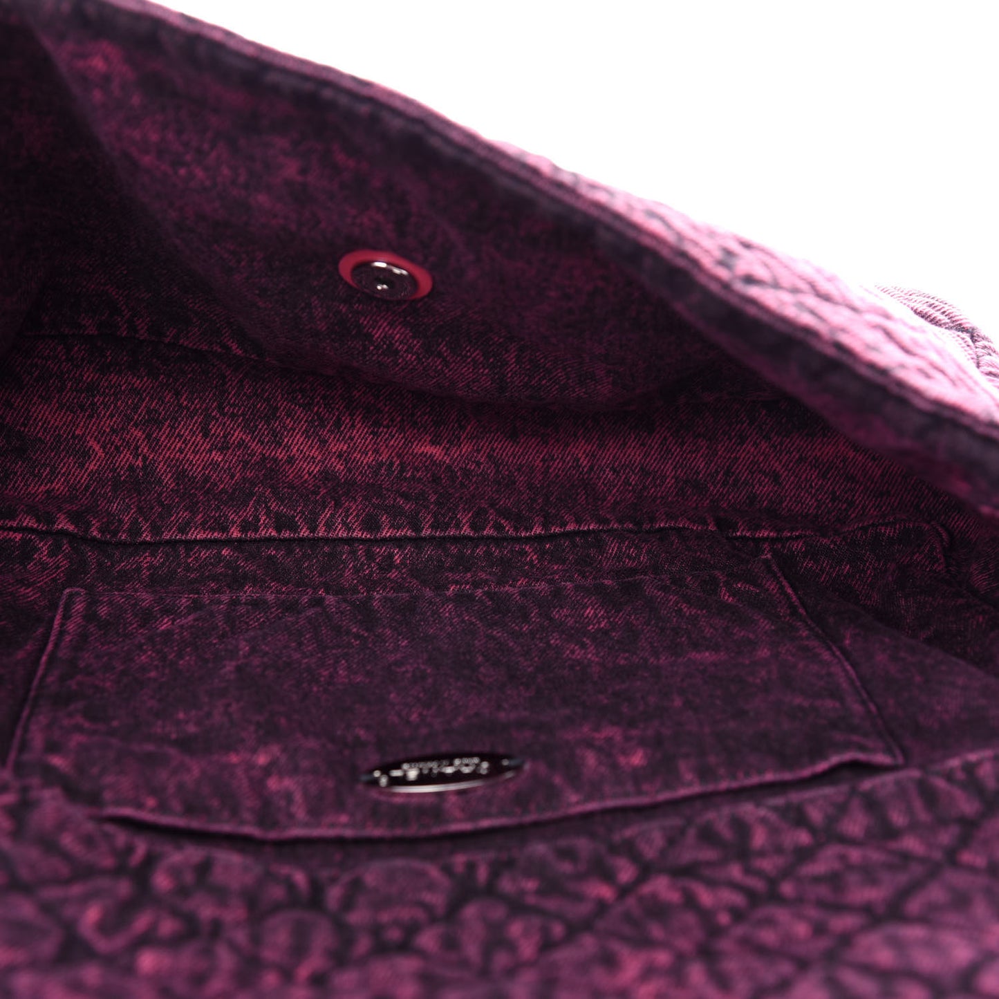 Denim Quilted Denimpression Flap Red Black