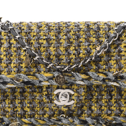 Chanel Tweed Braided Charms Small Flap Yellow Grey Black 10 of 10