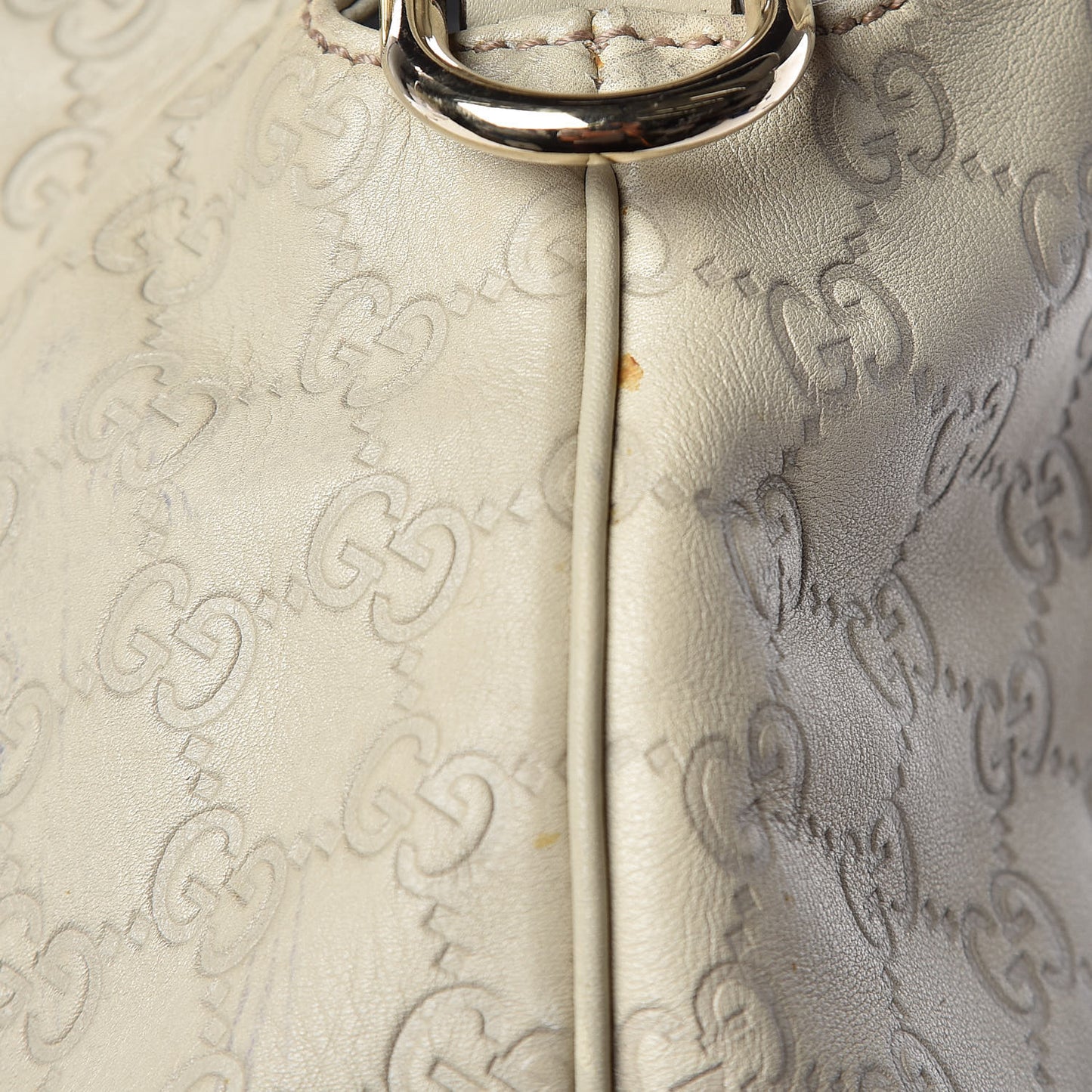 Guccissima Medium Hysteria Top Handle Bag Off White