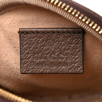 Gucci GG Supreme Monogram Web Ophidia Round Coin Purse Beige New Acero 6 of 8