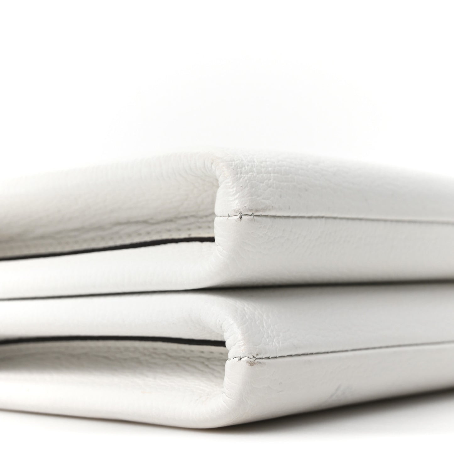 Grained Calfskin Milla Double Crossbody Bag White