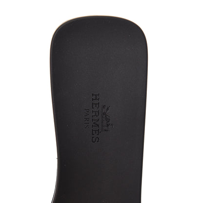 Hermes Rubber Aloha Sandals 38 Black 5 of 9