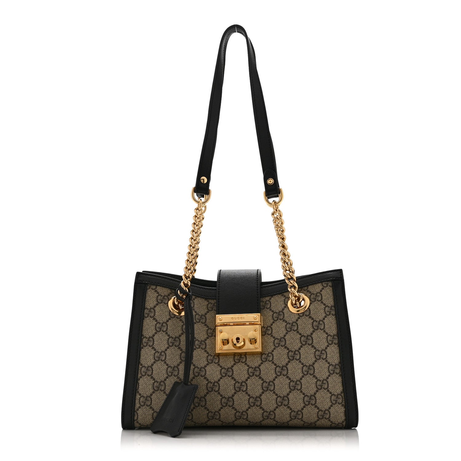 Gucci GG Supreme Monogram Small Padlock Tote Black 1 of 11