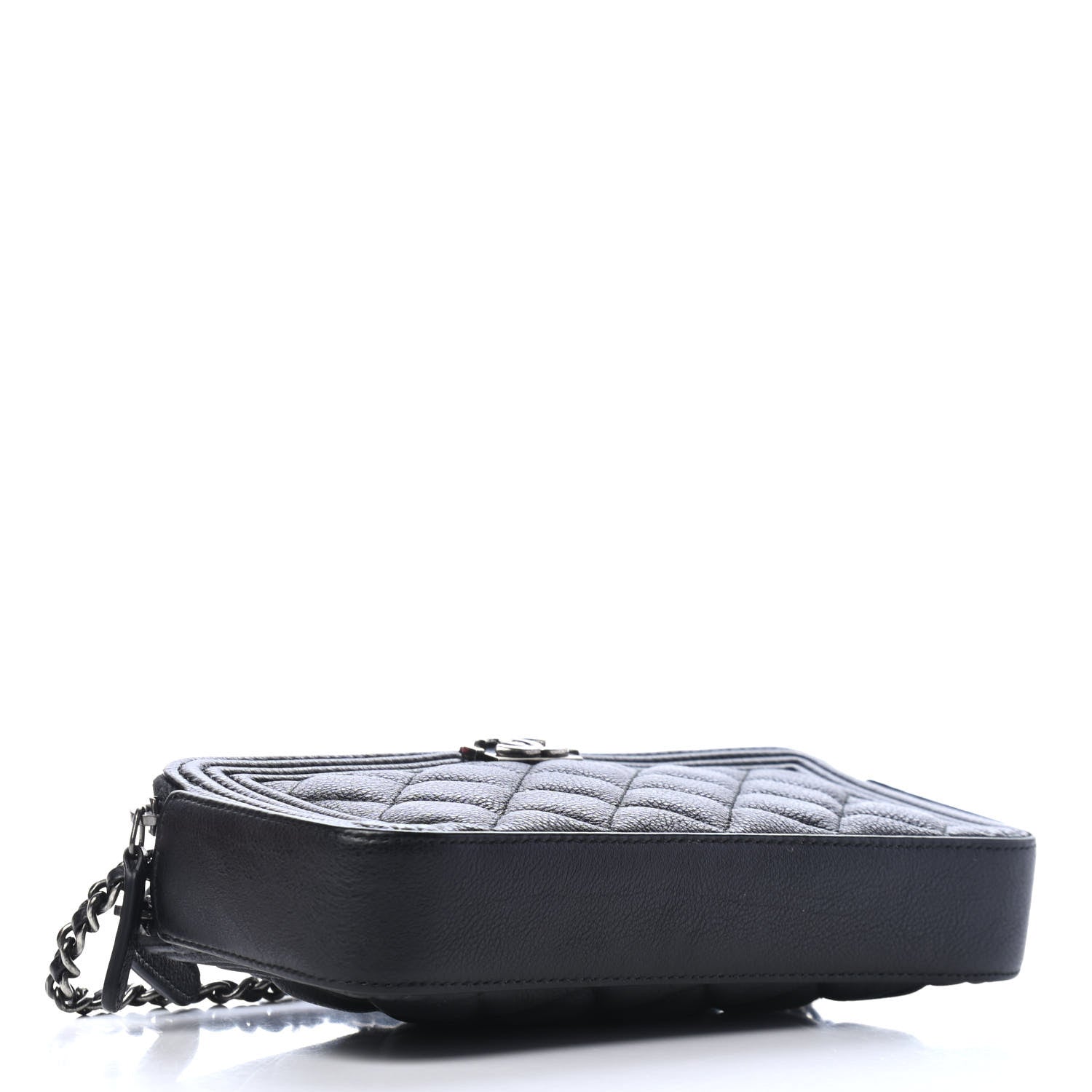 Chanel Caviar Quilted Small Boy Clutch With Chain Black 3 of 5
