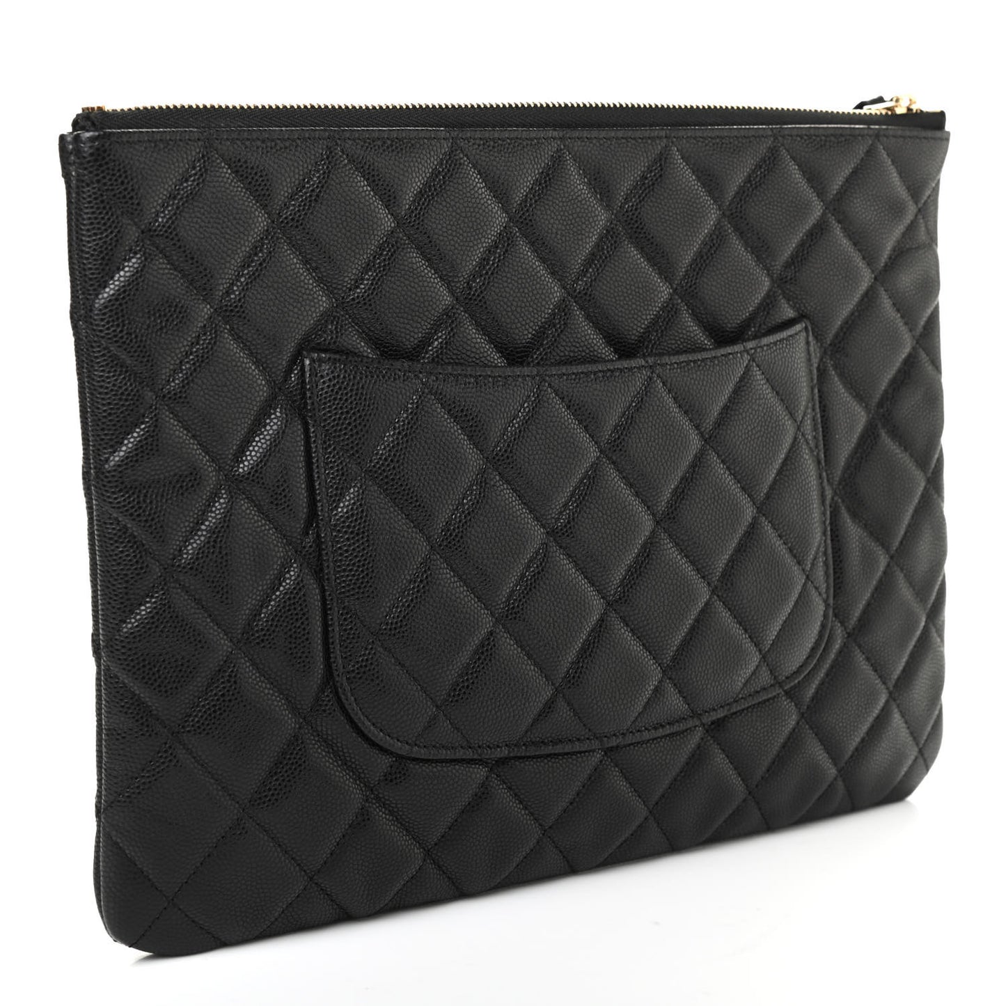 Caviar Quilted Medium Cosmetic Case Black