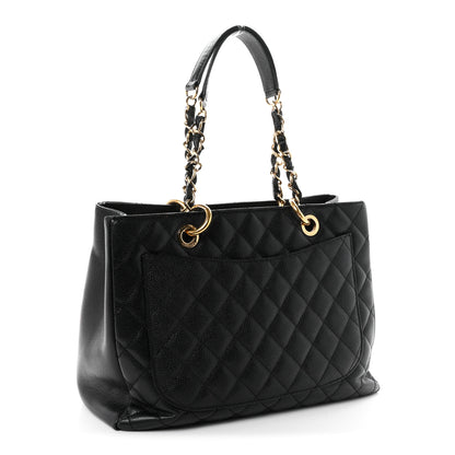 Chanel Caviar Quilted Grand Shopping Tote GST Black 3 of 11