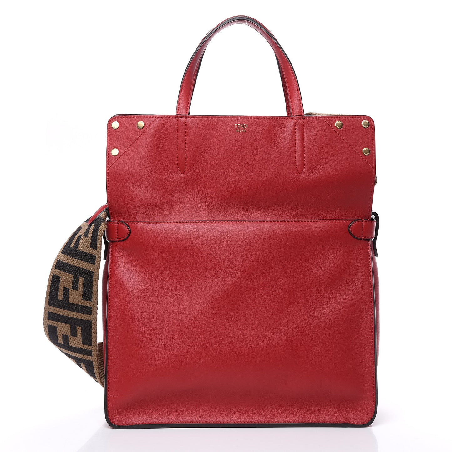 Vitello Grace Matte Large Flip Tote Fragola