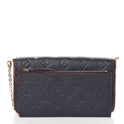 Louis Vuitton Empreinte Pochette Felicie Chain Wallet Marine Rouge 3 of 12