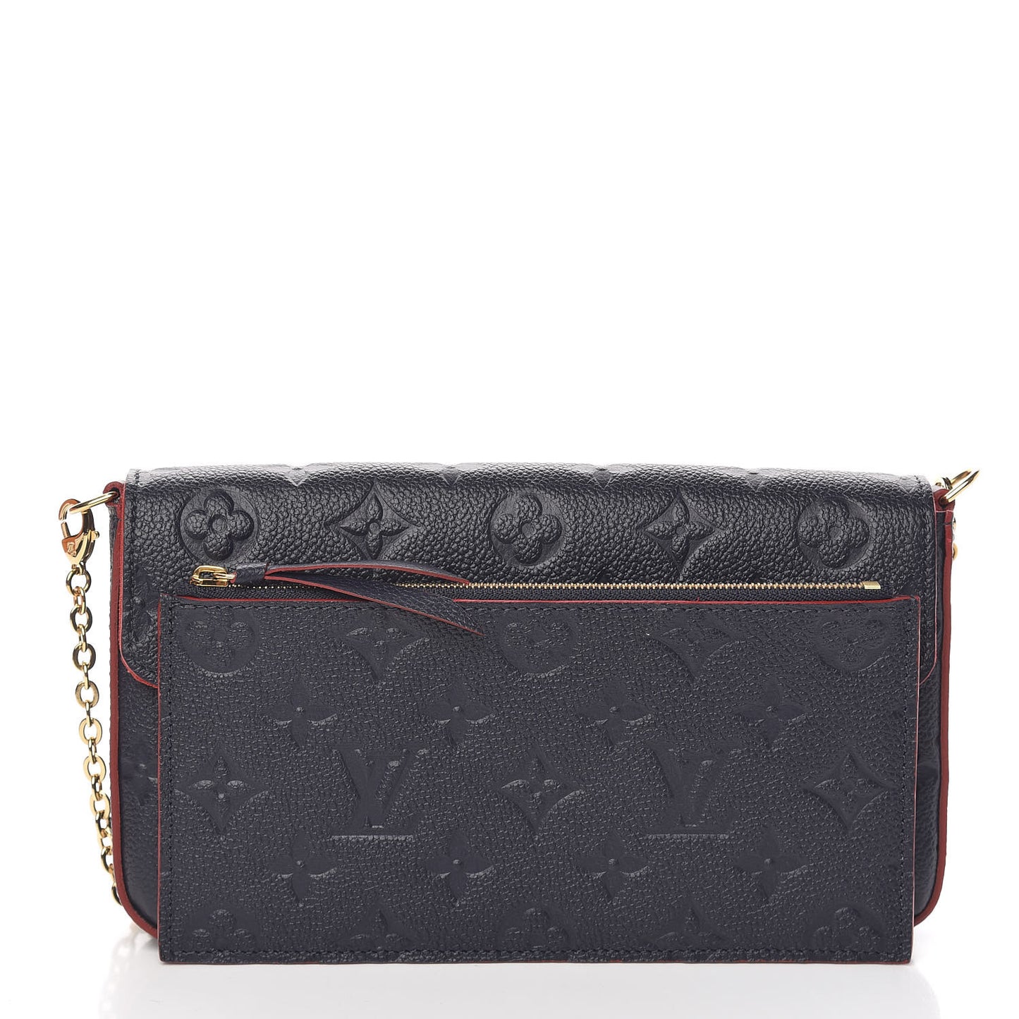Empreinte Pochette Felicie Chain Wallet Marine Rouge