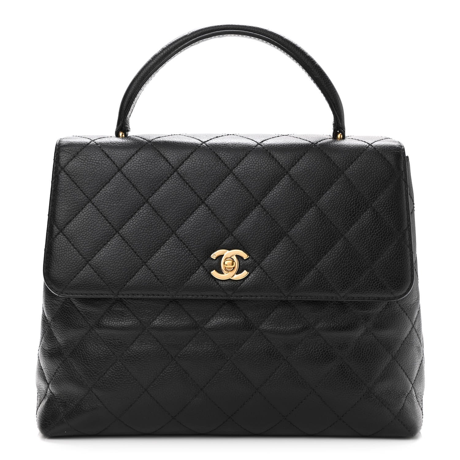 Chanel Caviar Quilted Jumbo Kelly Flap Black 1 of 11