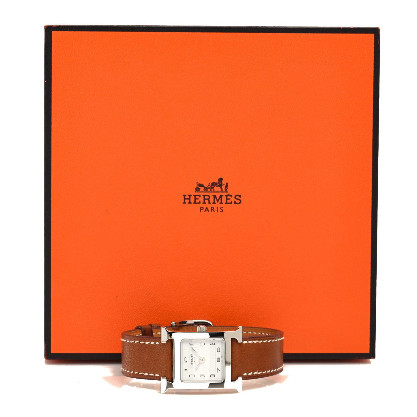 Stainless Steel Barenia 21mm Heure H Hour Quartz Watch Fauve