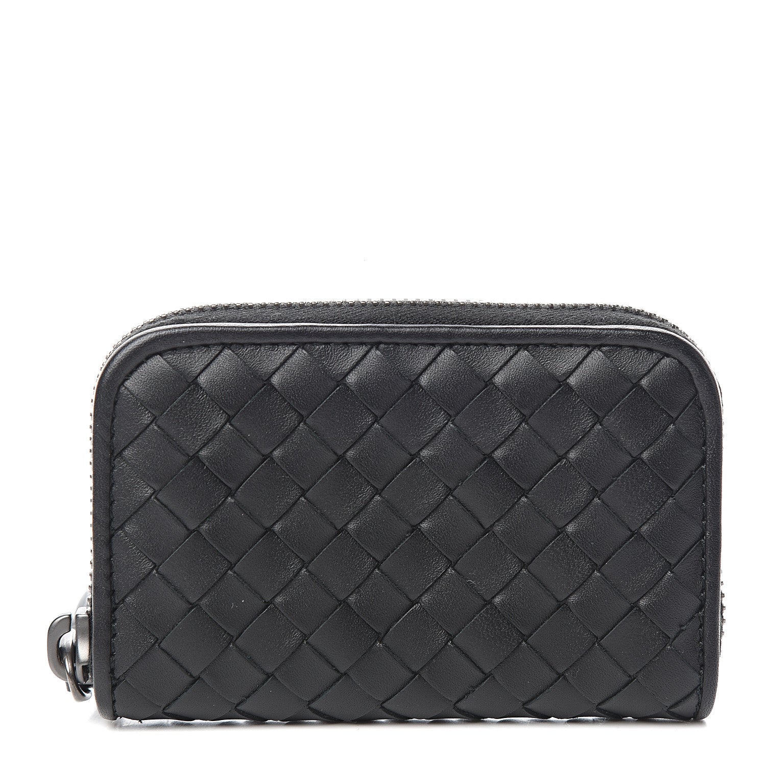 Bottega Veneta Nappa Intrecciato Zip Around Coin Purse Black 1 of 6