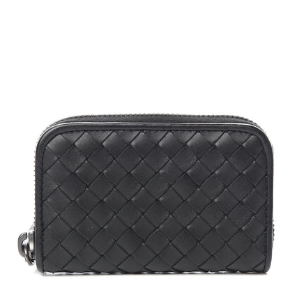 Bottega Veneta Nappa Intrecciato Zip Around Coin Purse Black 1 of 6