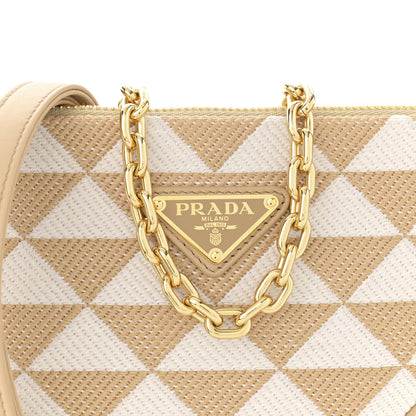 Prada Jacquard Triangolo Symbole Embroidered Mini Triangle Bag Corda Talco 8 of 11