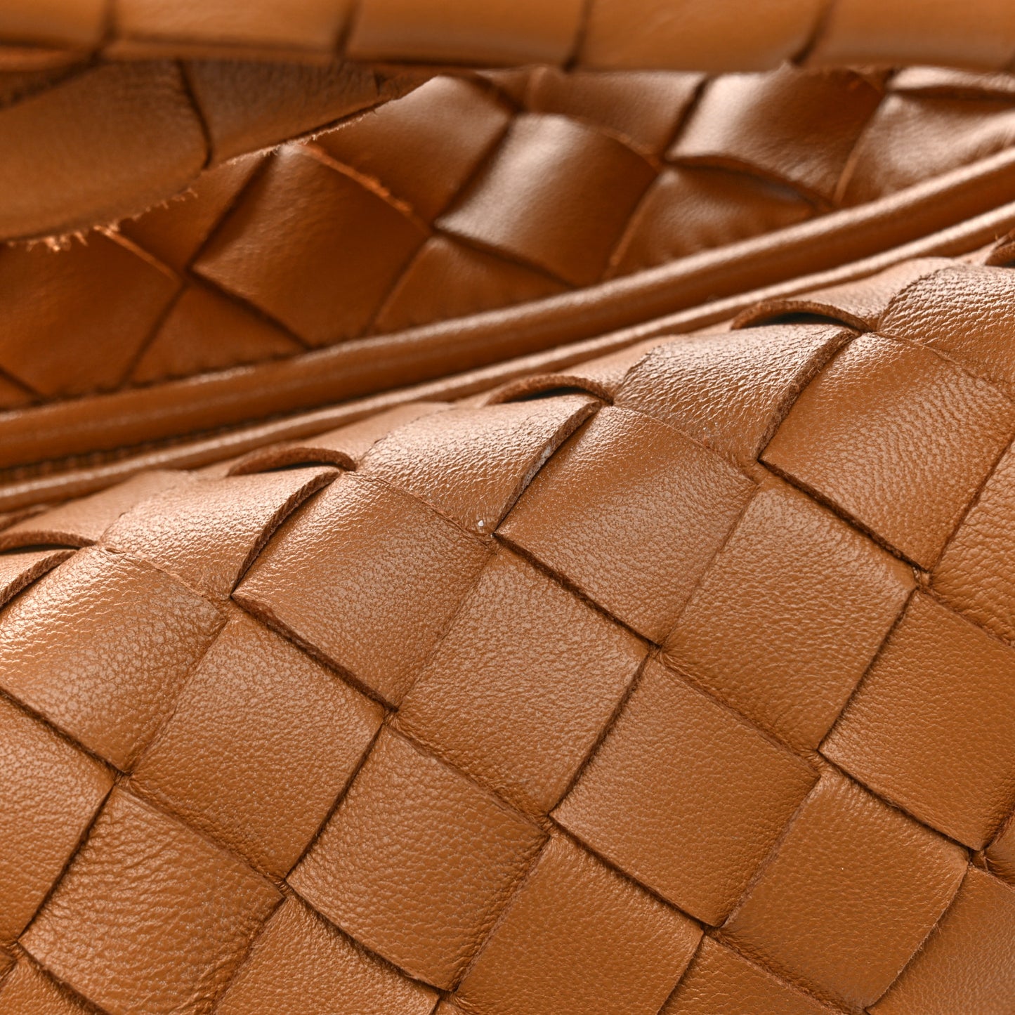 Nappa Intrecciato Teen Jodie Hobo Caramel