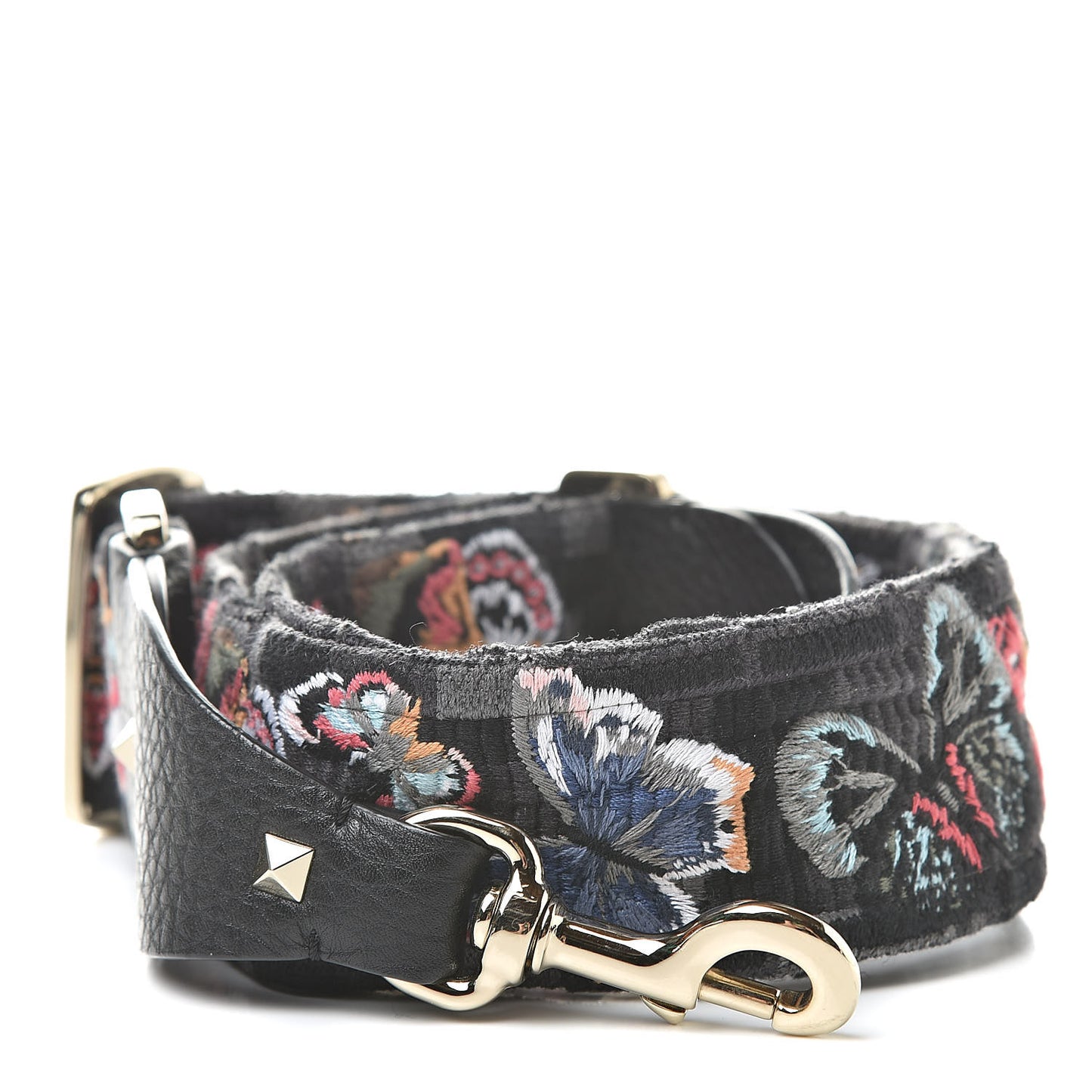 Canvas Camubutterfly Rockstud Guitar Strap Multicolor