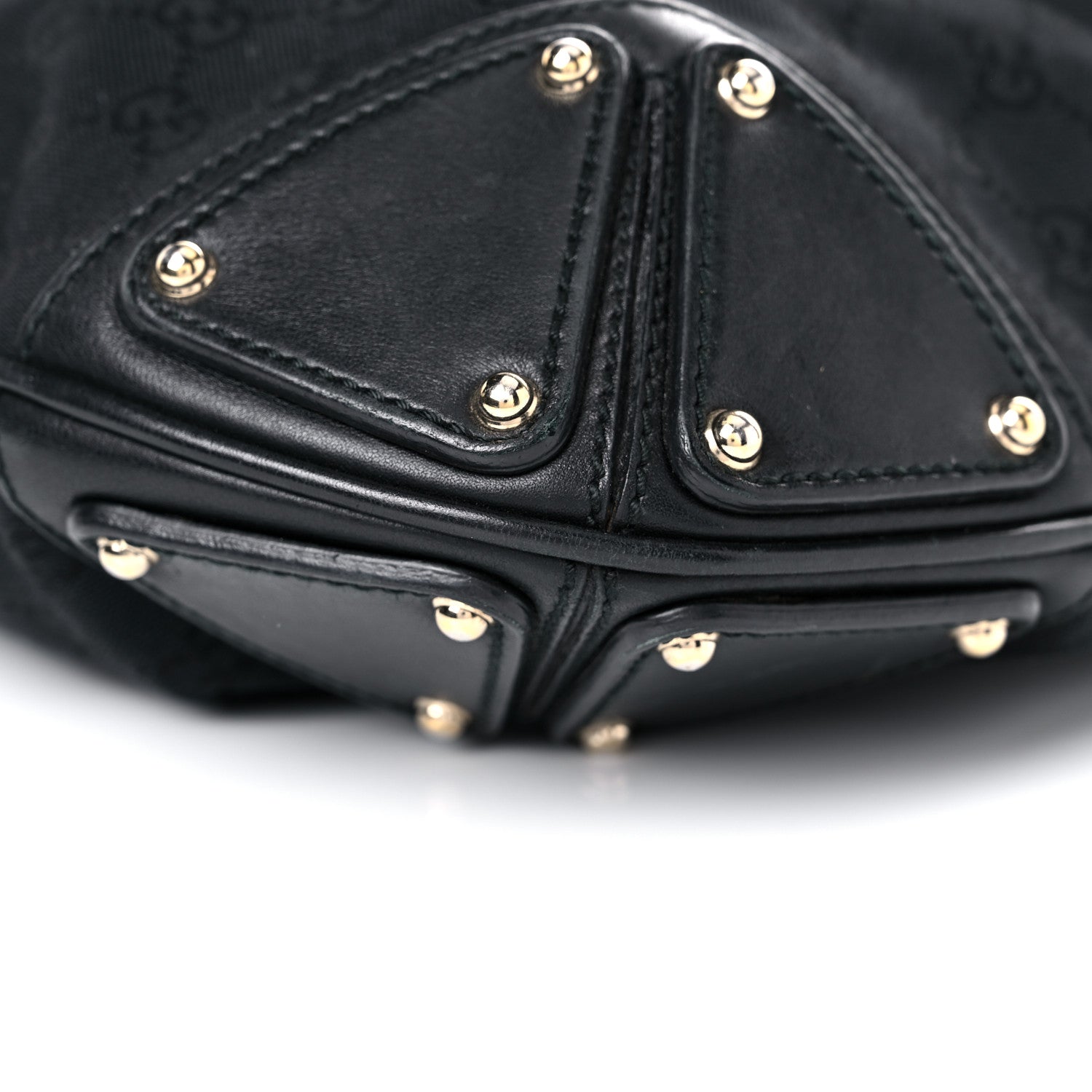 Gucci Monogram Medium Indy Top Handle Hobo Black 9 of 14