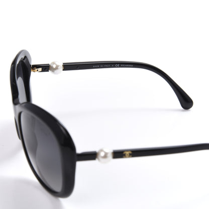 Chanel CC Pearl Polarized Sunglasses 5302-H Black 5 of 8