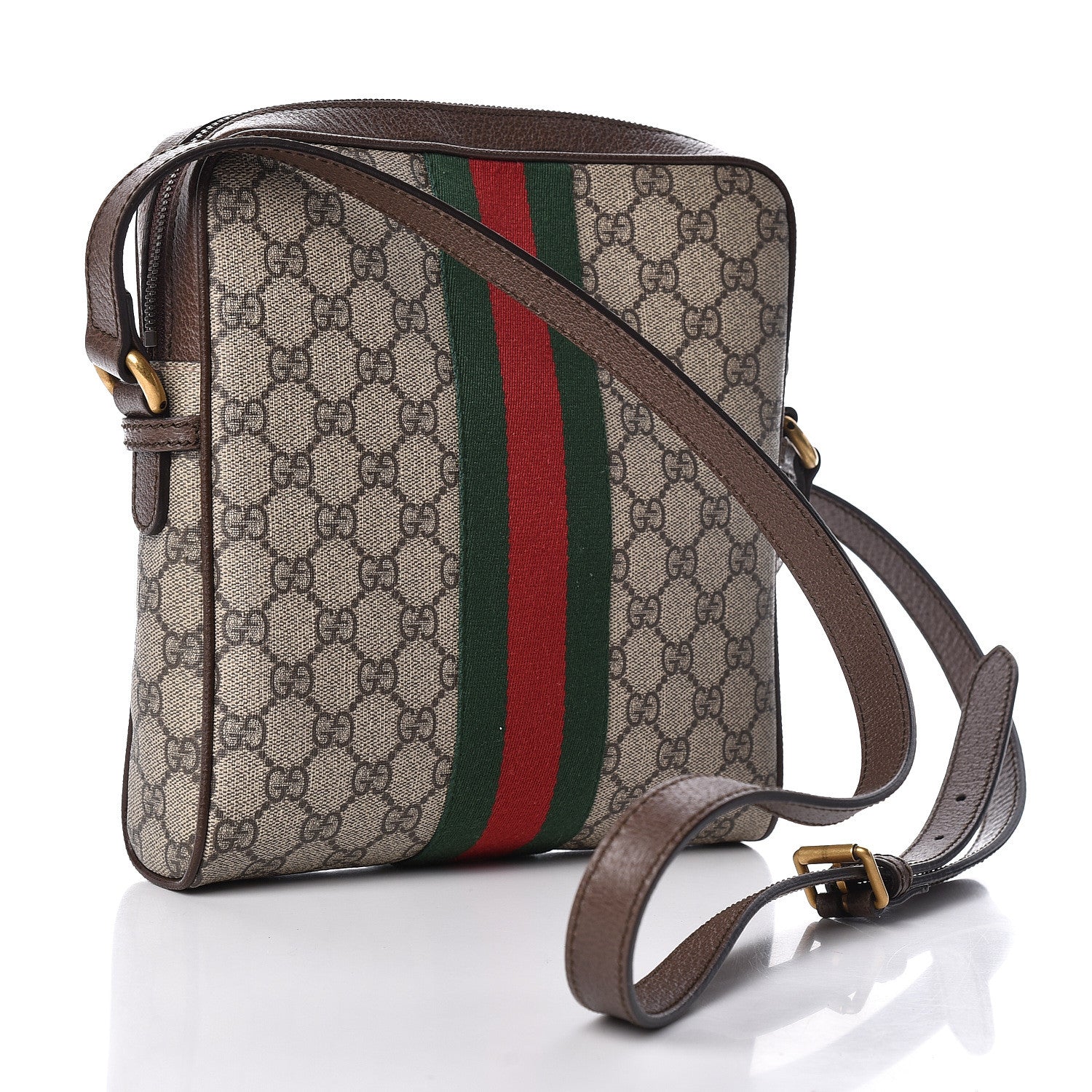Gucci GG Supreme Monogram Web Small Ophidia Messenger Bag Brown 3 of 10