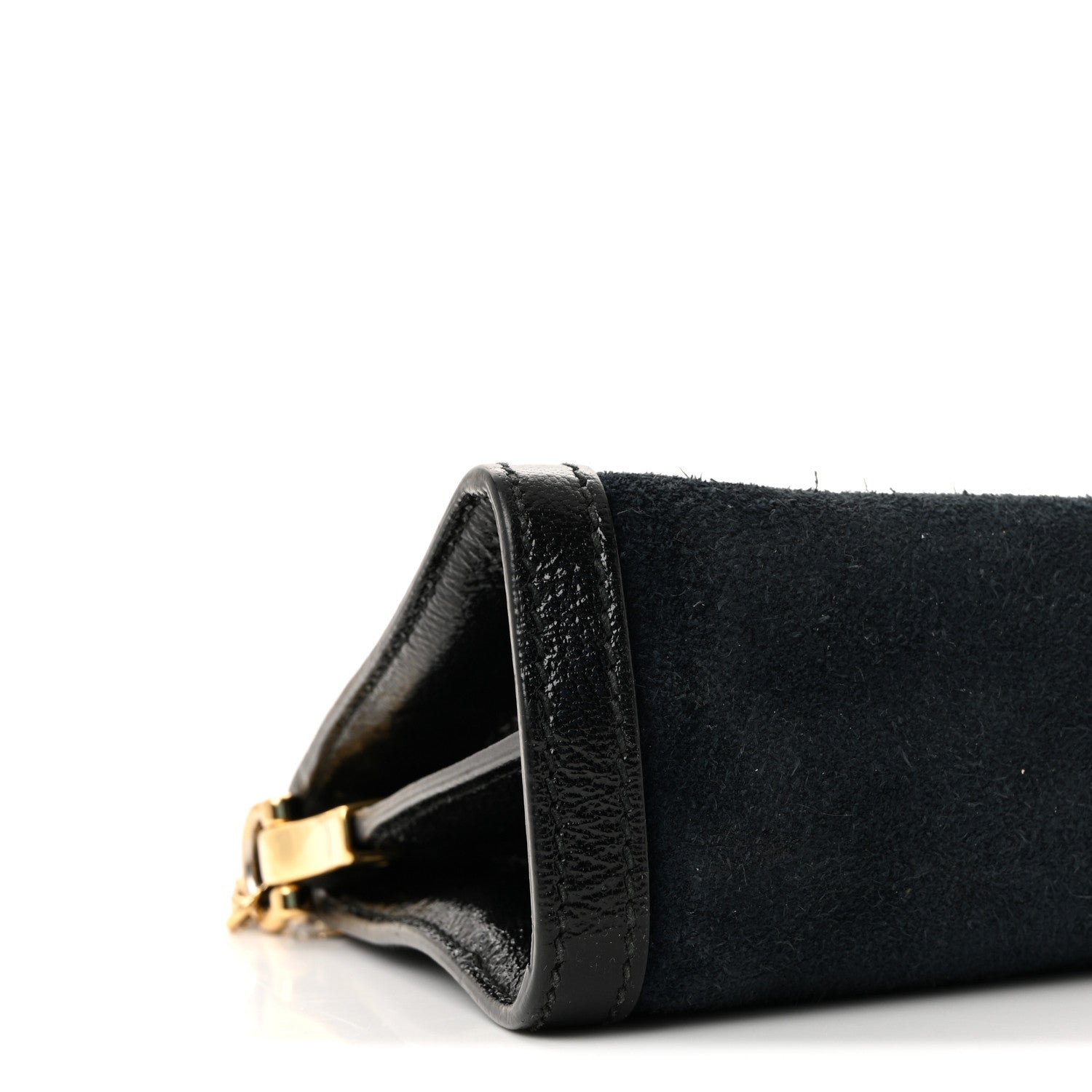 Gucci Suede Patent Web Small Ophidia Chain Shoulder Bag Blue Black 9 of 10