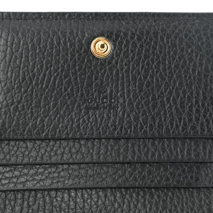 Gucci Dollar Calfskin GG Supreme Monogram GG Marmont Card Case Black Beige Ebony 6 of 10