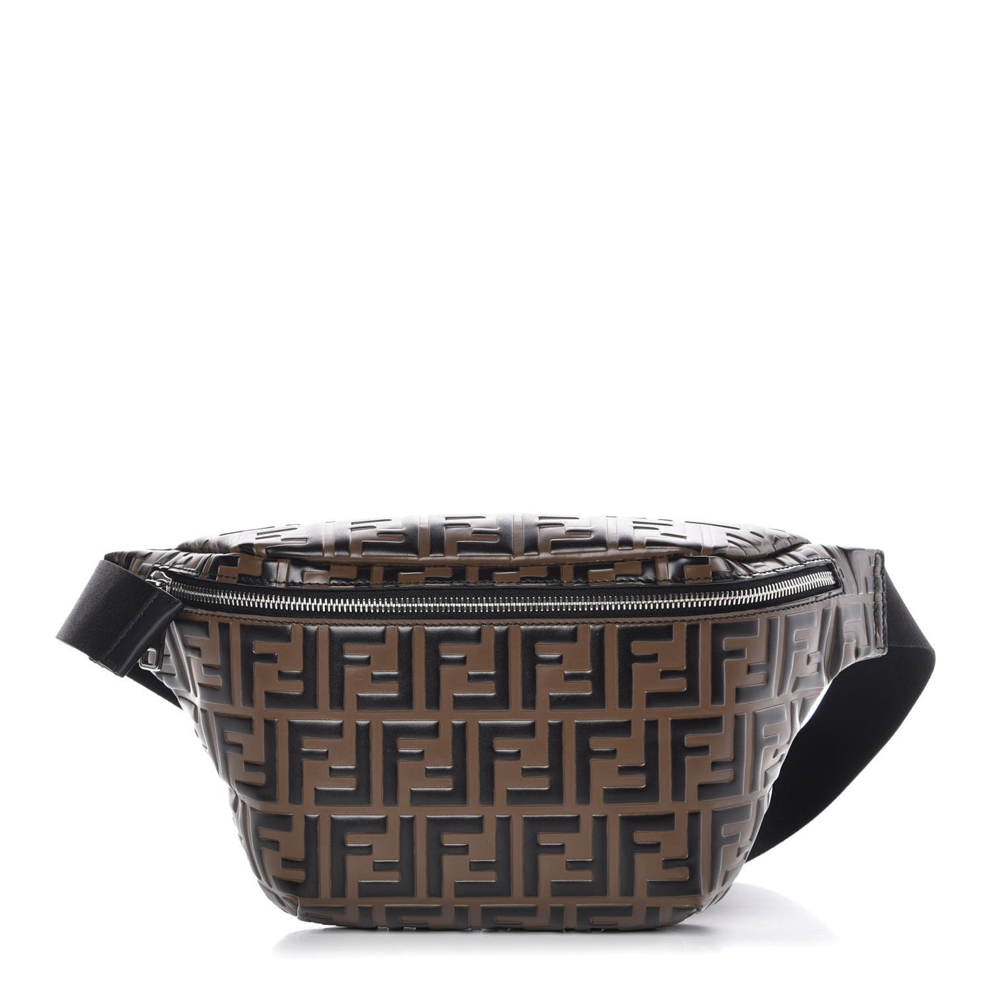 Vitello Century Bi-Color FF 1974 Embossed Belt Bag Maya Black