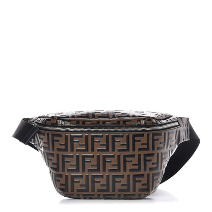 Fendi Vitello Century Bi-Color FF 1974 Embossed Belt Bag Maya Black 1 of 8
