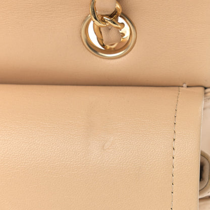 Chanel Lambskin Quilted Medium Double Flap Beige 17 of 18