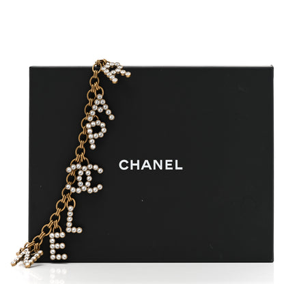 Chanel Crystal City of Lights Letter Chain Belt Gold 4 of 4