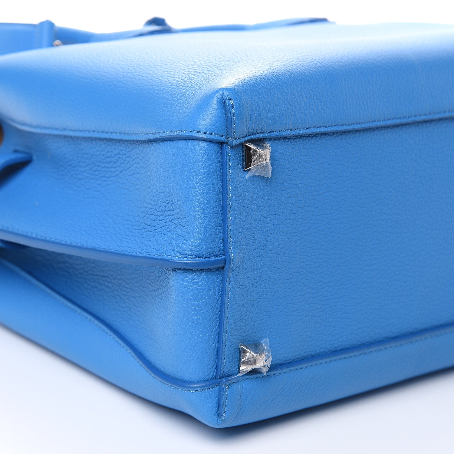 MCM Grained Calfskin Medium Milla Tote Tile Blue 9 of 11
