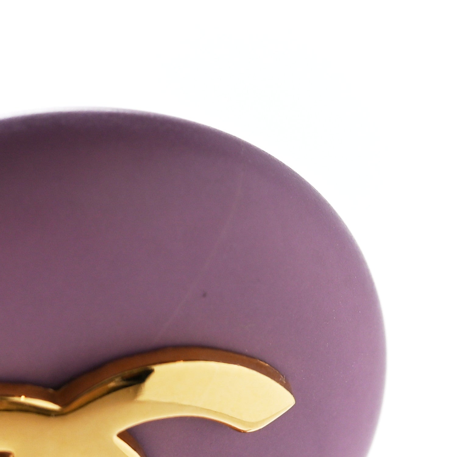 Chanel Resin CC Clip On Earrings Purple 5 of 5