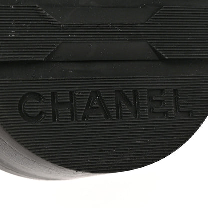 Chanel Shiny Goatskin Calfskin Quilted Lace Up Combat Boots 37 Black 6 of 11