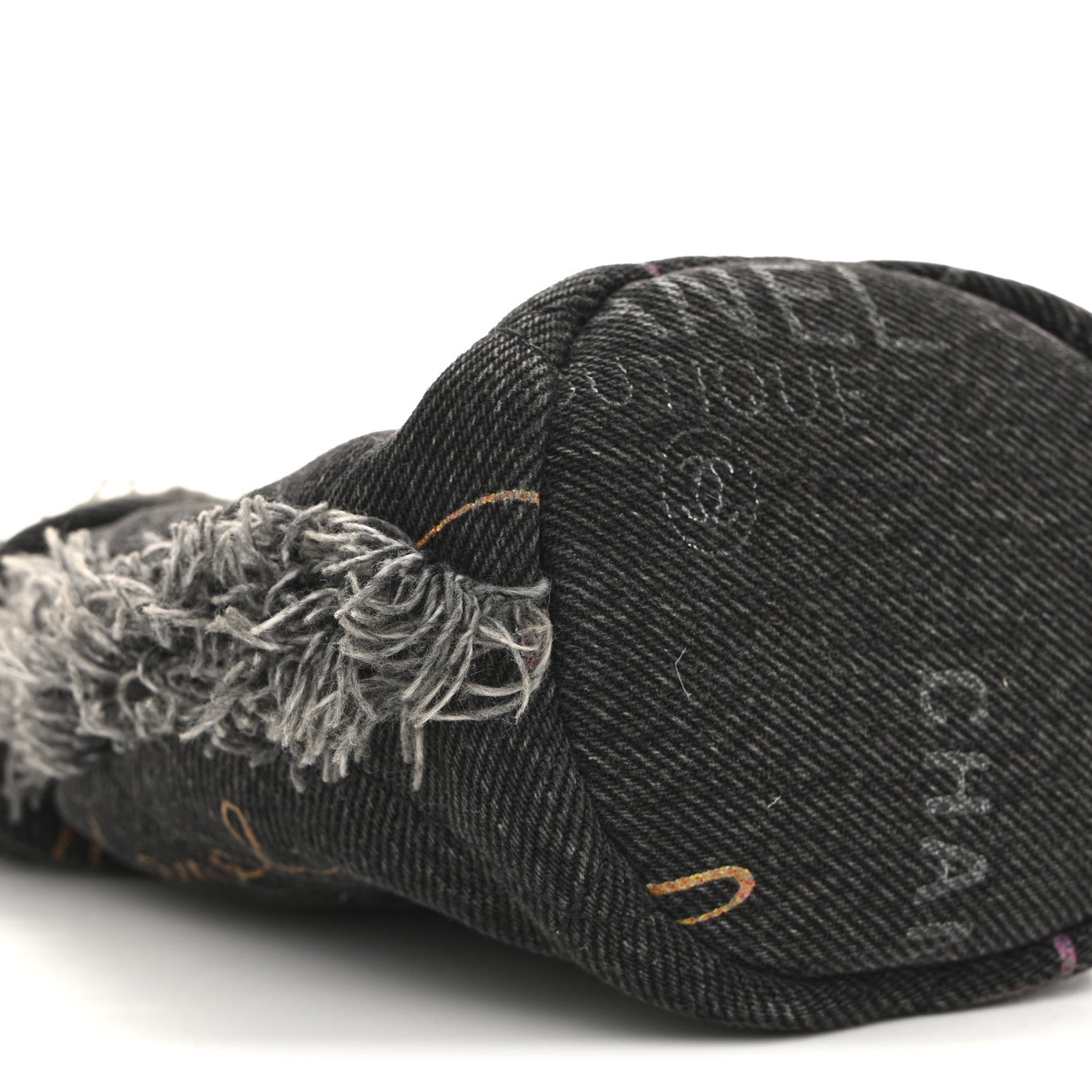 Chanel Denim Quilted Mood Mini Bucket With Chain Black Multicolor 9 of 11